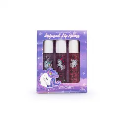 Kid Cut Set Of 3 Infused Lip Gloss With Confetti