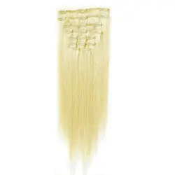 Fashiongirl - Extensiones Con Clip Fashiongirl #60 Rubio Platino - 65 Cm Extensiones de cabello 1 pieces Nude unisex