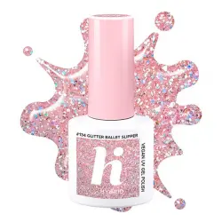 Vegan UV Gel Polish Glitter 134 Glit Ballet Slipper