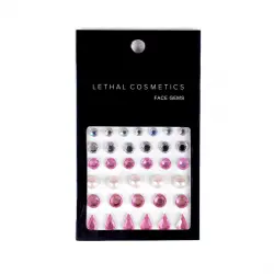 Lethal Cosmetics - Joyas adhesivas para rostro Face Gems - Tear Drops