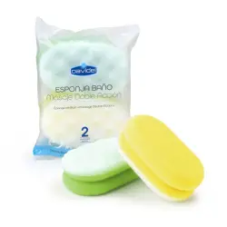Set Esponjas de Baño Masaje Doble Acción