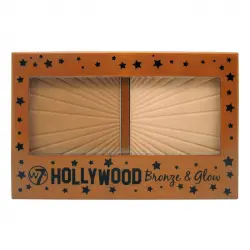 W7 - Iluminador y contorno en polvo Hollywood Bronze & Glow