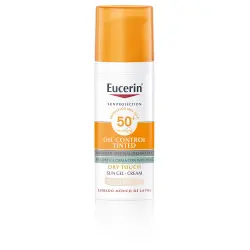 Crema solar f50plus facial dry touch color 50 ml