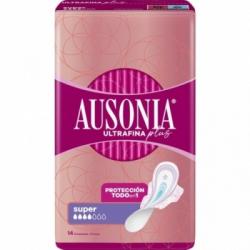 Ausonia Compresa Ultrafina Plus Super , 14 un