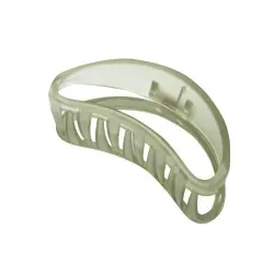 Pinza Media Luna Verde Transparente