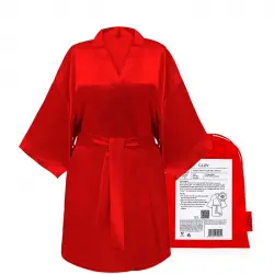 GLOV - Bata satén Kimono Style - Roja