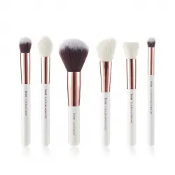 Jessup Beauty - Set de brochas 6 piezas - T224: White/Rose Gold