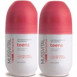 Mussvital - Pack Desdorante Dermactive Roll On Teens