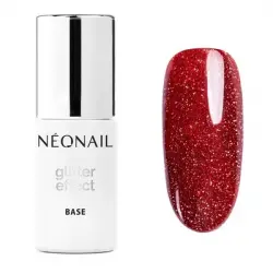 Neonail Glitter Effect Base Red Shine, 7.2 ml