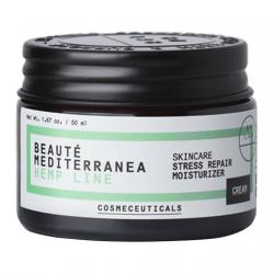 Beauté Mediterranea - Crema Hidratante Facial Con Aceite De Aguacate Y Niacinamida Stress Repair Vegana 95% De Ingredientes Naturales 50 Ml