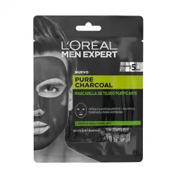 Men Expert Loreal Men Expert Pure Charcoal Mascarilla De Tejido, 1 un