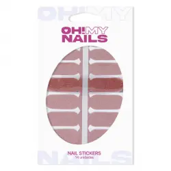 ¡43% DTO! Oh My Nail Stickers Hot Pink Glitter