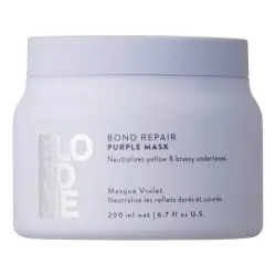 Bond Repair Purple Mask 200 ml - Schwarzkopf - Tratamiento morado y fortalecedor para cabello rubio y aclarado.