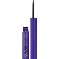 Delineador De Ojos Líquido Con Color Ultracubriente Resistente Al Agua Super Colour Waterproof Eyeliner Kiko Milano 05 Violet