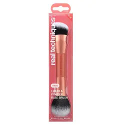 Real Techniques - Brocha doble para base de maquillaje Liquid & Powder - RT272