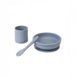 Set De AlimentaciÓn 3 Piezas Silicona Gris