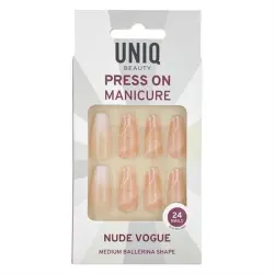 UNIQ - Bailarinas Medianas Vogue Nude Uñas postizas y diseños de uñas 24 pieces 1 Pieza