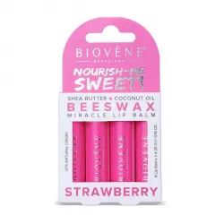 Nourish-Me Sweet! Beeswax Bálsamo Labial Milagroso Cera de Abeja + Fresas 17 gr