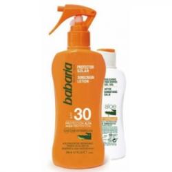 Babaria Pack Spray Protector Solar Aloe SPF30 y After Sun, 300 ml