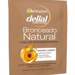 DELIAL - Toallita Autobronceadora Bronceado Natural Rostro Y Cuerpo Garnier