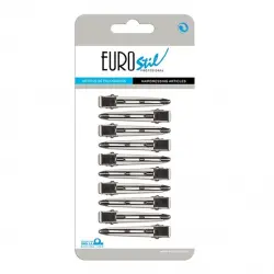Eurostil - 10 Pinzas Metal Mediano Pinzas y horquillas 1 pieces female