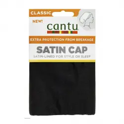 Cantu - Gorro de satén ajustable para el cabello Satin Bonnet - Negro