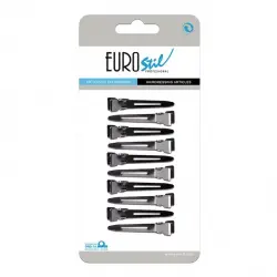Eurostil - 10 Pinzas Metal Ancha Pequeña Pinzas y horquillas 1 pieces female