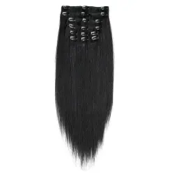 Fashiongirl - Extensiones Con Clip Fashiongirl #60 Rubio Platino - 65 Cm Extensiones de cabello 1 pieces Negro unisex