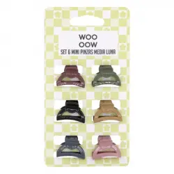 Set 6 Mini Pinzas  Woo oow  Complementos
