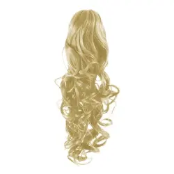 Fashiongirl - Extensión De Cabello Con Cola De Caballo Con Clip #613 Rubio - Rizado Extensiones de cabello 1 pieces unisex