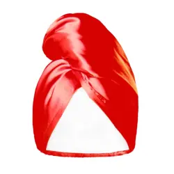 Glov - Toalla turbante de satén de doble cara - Rojo