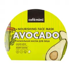 Café Mimi - Mascarilla facial de tela nutritiva - Aguacate