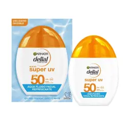 Garnier - Delial Super UV Agua Fluido Facial Refrescante FPS 50 Invisible Protección solar 40 ml unisex
