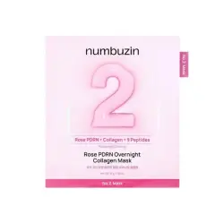 Numbuzin - Mascarilla facial de noche No.2 Rose PDRN Overnight Collagen