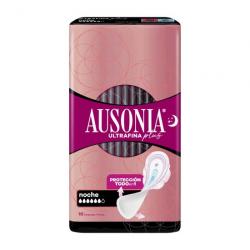 Ausonia Ultrafina Plus Noche 10 und Compresas con Alas