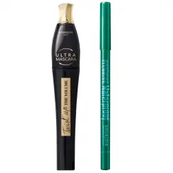 Bourjois - Set de máscara Twist Up + delineador Contour Clubbing - Ultra Brown/ Loving Green