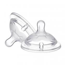 Chicco - Pack 2 Tetinas Anticólicos Silicona Natural Feeling Flujo Regulable +4m
