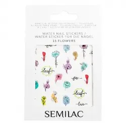 Semilac - Stickers al agua para uñas - 15: Flowers