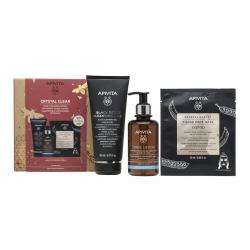 Apivita - Cofre Limpiador Detox Negro + Tónico Facial + Express Sheet Mascarilla Con Algarroba