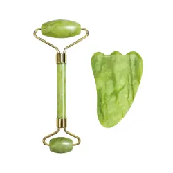 UNIQ - Rodillo De Jade + Piedra Guasha Masaje facial 2 pieces unisex