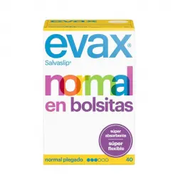 Evax - Salvaslip normal plegado en bolsitas - 40 unidades