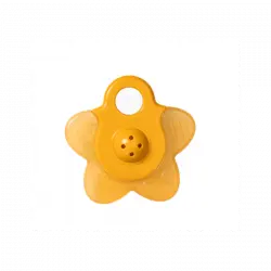 Mordedor De Agua Con Sonajero "star" Mostaza