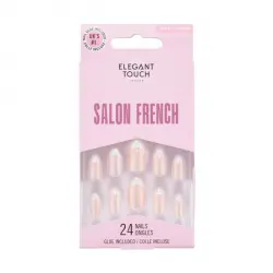 Uñas Postizas Salon French 166  Elegant Touch