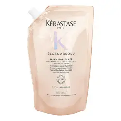 Bain Hydra-Glaze 500 ml - REFILL - Kérastase - Champú hidratante e iluminador para cabello largo con tendencia a encresparse.