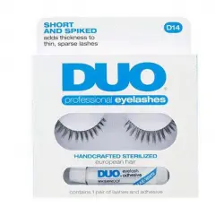 DUO - Pack de pestañas postizas + pegamento para pestañas Short and Spiked - D14