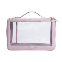 MQBeauty - Neceser transparente con dos compartimentos - Lavanda