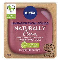 NIVEA - Limpiador Facial Sólido Naturally Clean Extracto De Té Negro