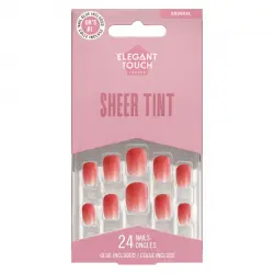 Uñas Postizas Sheer Tint Sweet Raspberry Squoval