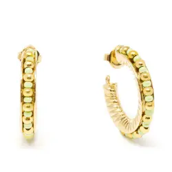 Etiopia Verde 3CM pendientes #oro brillo 1 u