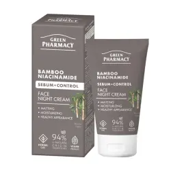 Green Pharmacy - Crema facial control del sebo noche - Bambú + Niacinamida